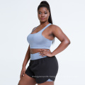 Training Wear Plus Size Athletic Wear High Waist Ladies Activewear Short Set Mesh Breathable Women 3 Piece Yoga Set